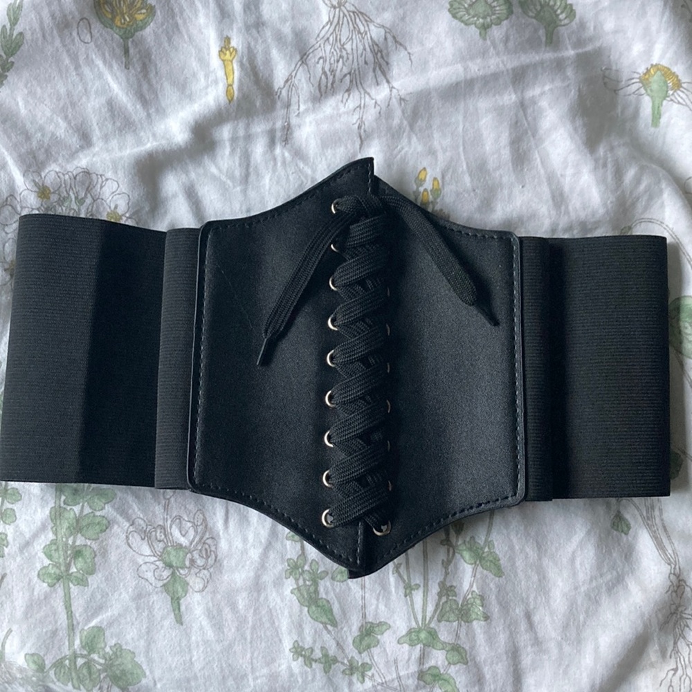 Corset Belt Top L/XL Lace Up Waist Belt Bustier